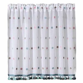 Kitchen Curtain Semi-sheer Short Curtain Pendant Half Window Curtain for Bedroom Porch