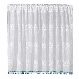 Short Kitchen Semi-Sheer Cafe Tier Curtain Pendant Doorway Hallway Curtain,59x35 inch