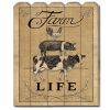 "Farm Life" by Deb Strain, Printed Wall Art on a Wood Picket Fence