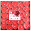 50Packs Heart Shaped Tealight Candles(25 x 2 layers),Romantic Love Unscented Tea Lights Candles,Dripless & Long Lasting Smokeless Mini Tealight Candle