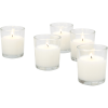 Stonebriar Unscented 1-Wick Filled Glass Votive Candles 24 Pack, White