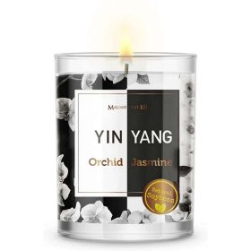 Magnificent 101 Set of 3 Long-Lasting Yin Yang Aromatherapy Candles10.5 Oz - 42-Hour Burn 100% Soy Wax, Herbs  Ideal for Meditation, House Energy Clea