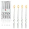 4pcs Tapered Candlesticks Spiral Taper Candle, 10 Inch White Candlestick Twisted Taper Candles for Dinner Table Decor Housewarming Gift Idea