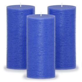 CANDWAX 3x3 Pillar Candle Set of 3 - Decorative Candles Unscented and No Drip Candles - Ideal as Wedding Candles or Large Candles for Home Interior -