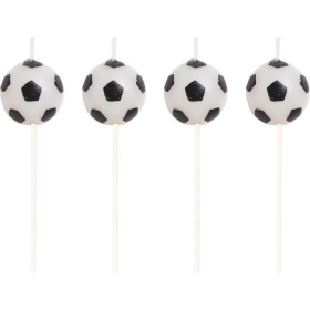 Soccer Pick Candles - 3" Tall - Set of 4 (100764)