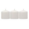 Stonebriar 3" x 3" Unscented 1-Wick White Pillar Candles, 3 Pack