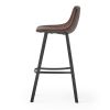 Set of 2 30" Dax Faux Leather Barstool Brown