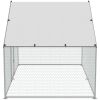 VEVOR Large Metal Chicken Coop, 9.8x6.5x6.5ft Walk-in Chicken Run with Waterproof Cover, Spire Roof Hen House with Security Lock for Outdoor and Backy