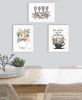 "Rise & Shine Kitchen Collection" 3-Piece Vignette By Michele Norman, Ready to Hang Framed Print, White Frame