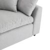 U_STYLE Down Filled Upholstery Convertible Sectional Sofa, L Shaped Couch with Reversible Chaise