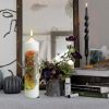 XINAOBAOLUO 2" x 8" Jesus Tiger Cross Candles Unscented Candles White Taper Column Wax