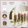 XINAOBAOLUO 2" x 8" Jesus Tiger Cross Candles Unscented Candles White Taper Column Wax