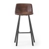 Set of 2 30" Dax Faux Leather Barstool Brown