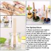 DADHOT 100set Candle Wick,Thicken Smokeless Cherry Wood Wicks for Candles-Long Lasting Flame-Easily Burn,Natural Candle Cores with Stand and Glue Dot,