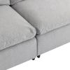 U_STYLE Down Filled Upholstery Convertible Sectional Sofa, L Shaped Couch with Reversible Chaise