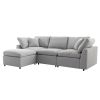 U_STYLE Down Filled Upholstery Convertible Sectional Sofa, L Shaped Couch with Reversible Chaise