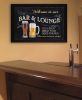 "Welcome to Our Bar" by Artisan Debbie Dewitt, Ready to Hang Framed Print, Black Frame