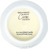 Pavilion Gift Company Essential-8 oz-100% Soy Wax Scent: Fresh Linen with Silver Detail Accents Novelty-Candles, 8 oz, White