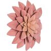 3D Metal Succulent Wall Decor Pink Hand Painted Hanging Metal Flowers Wall Decor for Living Room Bedroom Kitchen Bathroom Flower Wall Art for Indoor O