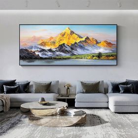 Hand Painted Oil Painting Large Landscape Oil Painting Original Mountain Canvas Painting Abstract Painting Modern Art Acrylic Painting Living Room Hal (style: 1, size: 90x120cm)