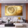 Hand Painted Oil Painting Original Gold Texture Oil Painting on Canvas Large Wall Art Abstract Minimalist Painting Golden Decor Custom Painting Living