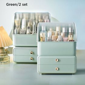 Waterproof and Dustproof Cosmetic Display Box (Color: green)