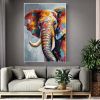 Hand Painted Oil Painting Boho Wall decor Colorful elephant Oil Painting on Canvas animal painting art large 3d wall art original painting Texture Acr