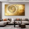 Hand Painted Oil Painting Original Gold Texture Oil Painting on Canvas Large Wall Art Abstract Minimalist Painting Golden Decor Custom Painting Living